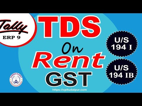 TDS on rent under GST in Tally ERP 9 Part 122| Learn Tally GST Accounting