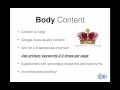 Video 17 How To Plan Body Content