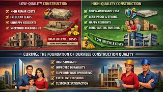 “WHY BUILDINGS FAIL EARLY? — THE CURING CONNECTION.” “Curing Mistakes That Destroy Buildings!”
