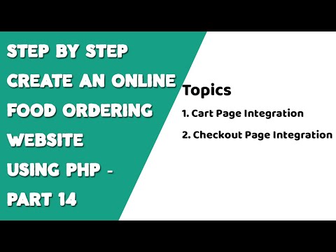 Step by step create an Online Food Ordering website using PHP Part 14