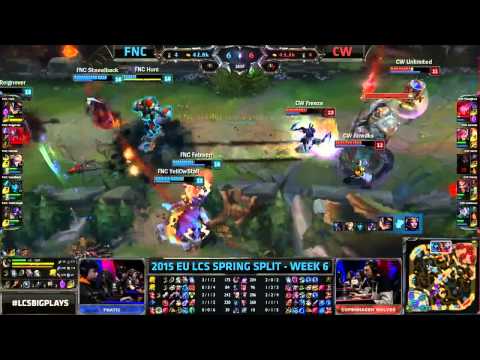 [Highlights] Fnatic vs Copenhagen Wolves EU LCS Spring 2015 W6D2   FNC vs CW