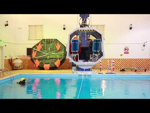 Helicopter Underwater Escape Training (HUET) - Capsize in Water (With Window)