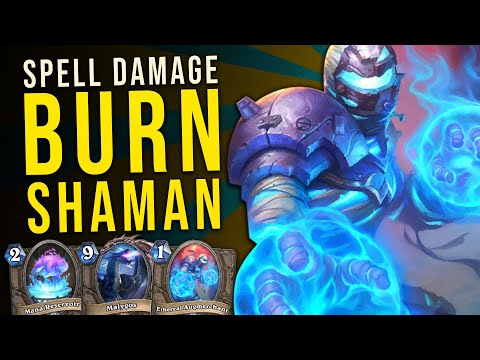CRAZY BURST! SPELL DAMAGE BURN SHAMAN! - Ashes of Outland - Hearthstone