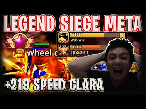SUPER FAST CLARA FROM BOSS, HITTING LEGEND GUILD WIKWIK - SUMMONERS WAR SIEGE BATTLE