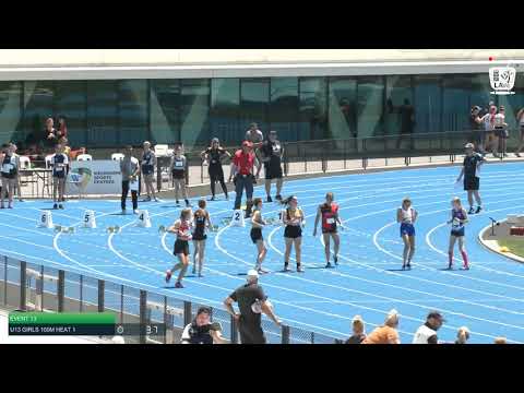 U13 Girls 100m Heat 1: 2021 State Combined Events Championships // LAVicTV