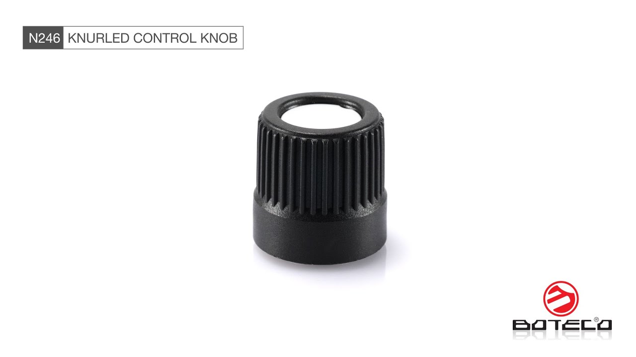 Knurled knob with insert with smooth hole - Plastic and Metal Control Knobs - Video - Boteco