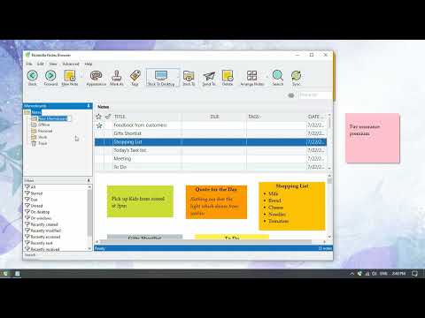 Organizing sticky notes inside memoboards (folders)