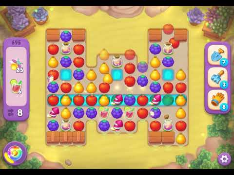 Gardenscapes Level 695 Super Hard