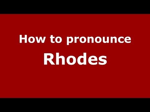 How to pronounce Rhodes