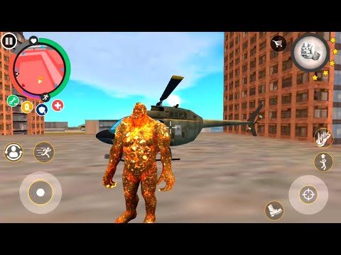 Rope Hero Vice Town Game | Mutant Jump New Town Fight Police Robot | Stone Pink Tank Vs Army Tank
