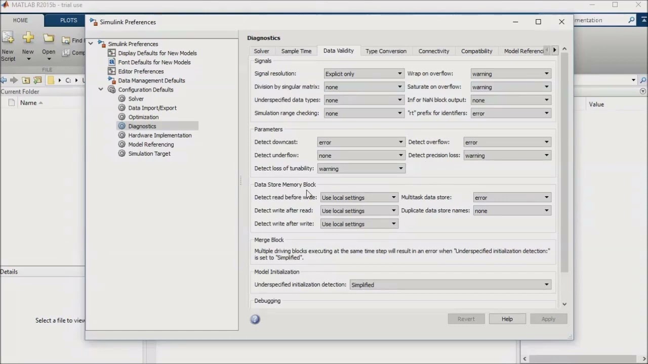Simulink Errors, Troubleshooting, and Diagnostics