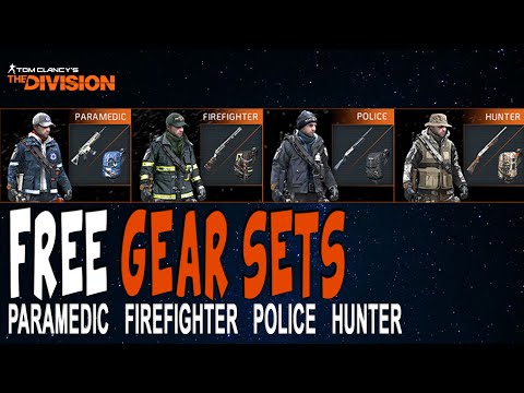 The Division - Free Paramedic, Firefighter, Police and Hunter Gear Set