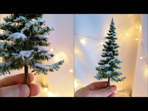 How to make a miniature Christmas Winter Tree