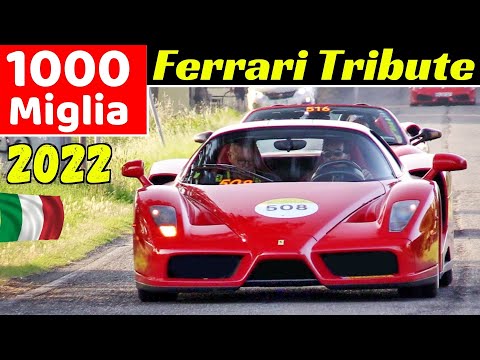 Ferrari Tribute to 1000 Miglia 2022 - Day 4, Accelerations! - Enzo, SF90, 812 SuperFast, Roma & More