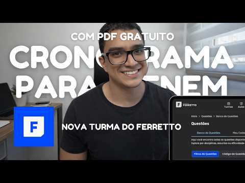 🚨NEW: Free Study Schedule for the 2026 ENEM Exam (39 Weeks - Based on the New Ferretto Class)