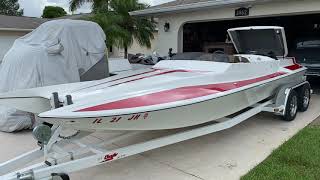 2000 21 foot Cougar MTR tunnel Picklefork Catamaran Jetboat with a 330 HP Indmar Marine 454.