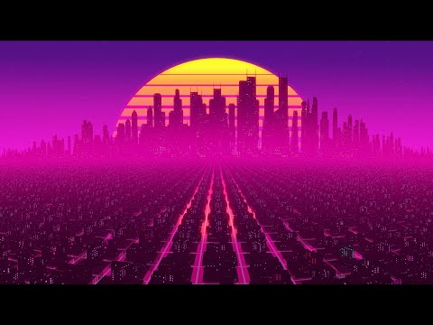 🔴 Screensaver Sinth City Pink - Looped Animation Background