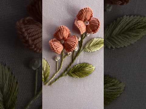Cute flower embroidery design|#handembroidery |#kadhai