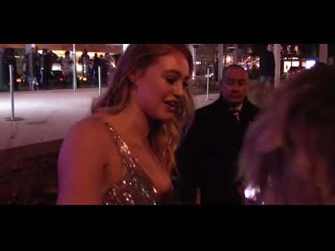 Iskra Lawrence shimmers in silver jumpsuit at Grammys bash
