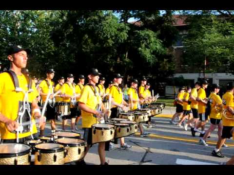 AAMB Marches to Band Camp Saturday Performance Down 3rd St  on campus