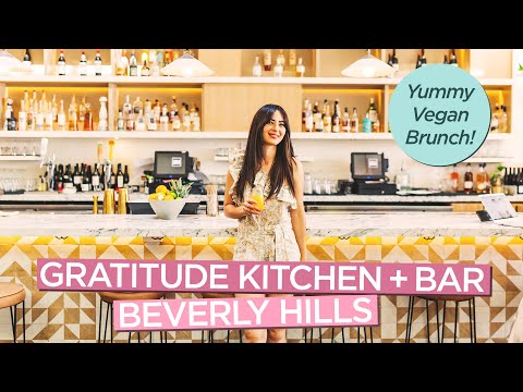 素食早午餐在比佛利山莊的感恩廚房和酒吧。