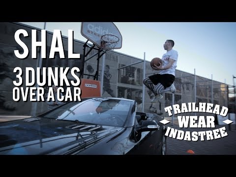 ShalDunk shows 3 DUNKS OVER A CAR!!! NEW STYLE & NEW DUNKS. BEST EUROPEAN DUNKER EVER?