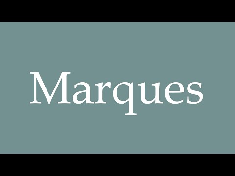 How to Pronounce ''Marques'' Correctly in French