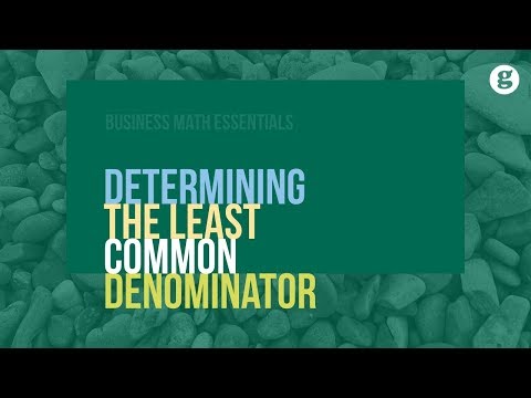 Determining the Least Common Denominator