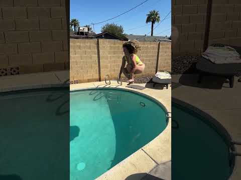 Giant CANNONBALL into the Swimming Pool in Arizona #shorts