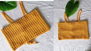 crochet textured tank top