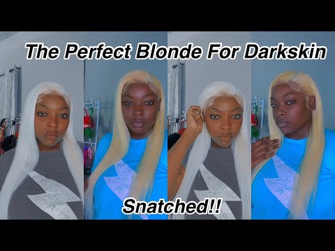 20inch Straight Lace Front Wig 613 Color Peruvian Blonde Hair Instock