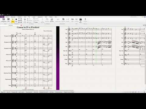 Canon in D to Firebird Sheet Music (Phantom Regiment Warm Up) Trans. by Kuroboyo