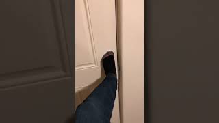 How to lock and unlock a deadbolt with your foot