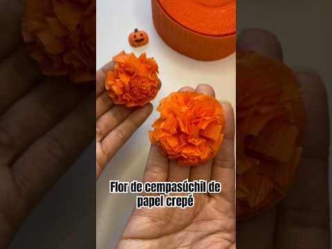Como hacer flores de cempasúchil de papel crepé #diademuertos #floresdepapel #flordecempasuchil