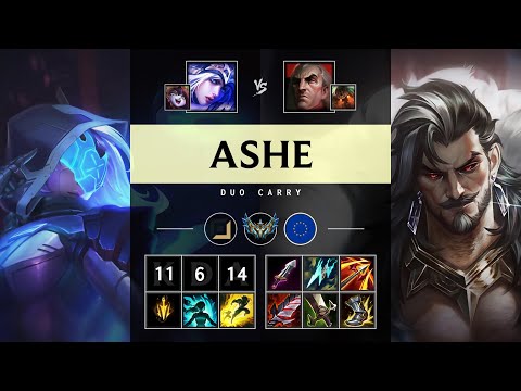 Ashe ADC vs Swain: Unstoppable - EUW Challenger Patch 14.24