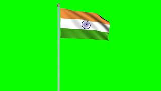 India Flag #1 - 4K Green screen FREE high quality 