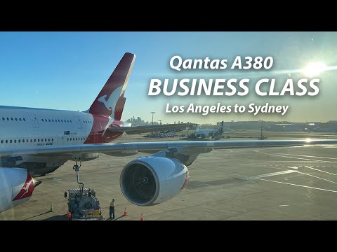15 Hours in Qantas A380 Business Class | LAX to SYD Flight Review