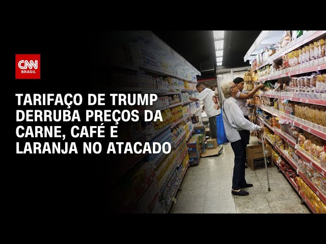 Tarifaço de Trump derruba preços da carne, café e laranja no atacado no Brasil | CNN 360º
