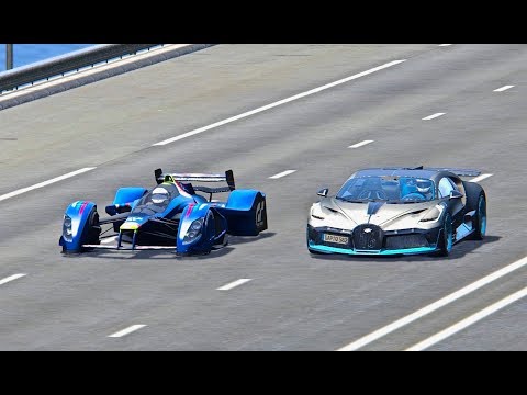 Bugatti Divo vs Red Bull X2010 - Drag Race