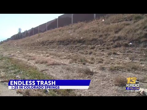 Trash along I-25 increases as Colorado Springs grows
