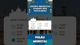 Jadwal Imsakiyah 31 Maret 2023 untuk Wilayah Ternate dan Sekitarnya