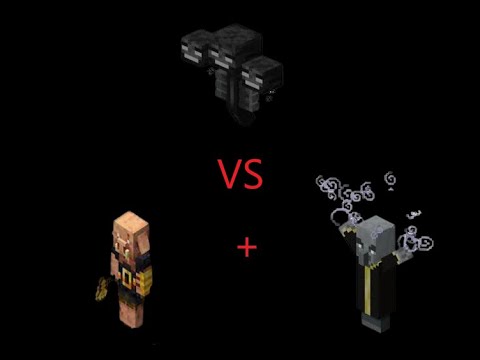 6 Withers Vs Piglin Brute + Evoker -  Lagg Edition