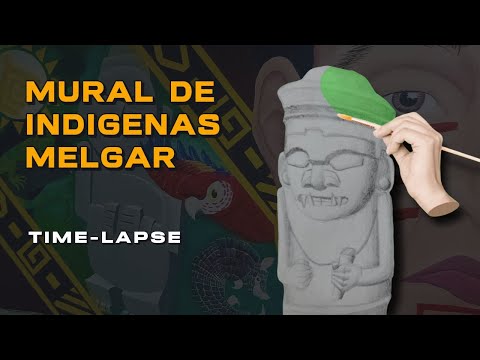 Time lapse Mural Raices indegenas de Melgar - Concepto de los proyectos de lotes Cualmana y Acaima