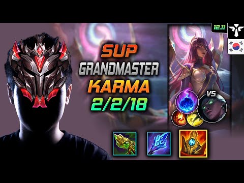 천상계 서폿 카르마 슈렐 유성 - GrandMaster Karma Support vs Senna - 롤 KR 12.11