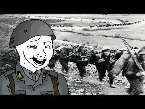 Italian World War II music, but you're an Italian soldier fighting for Italy in the Second World War