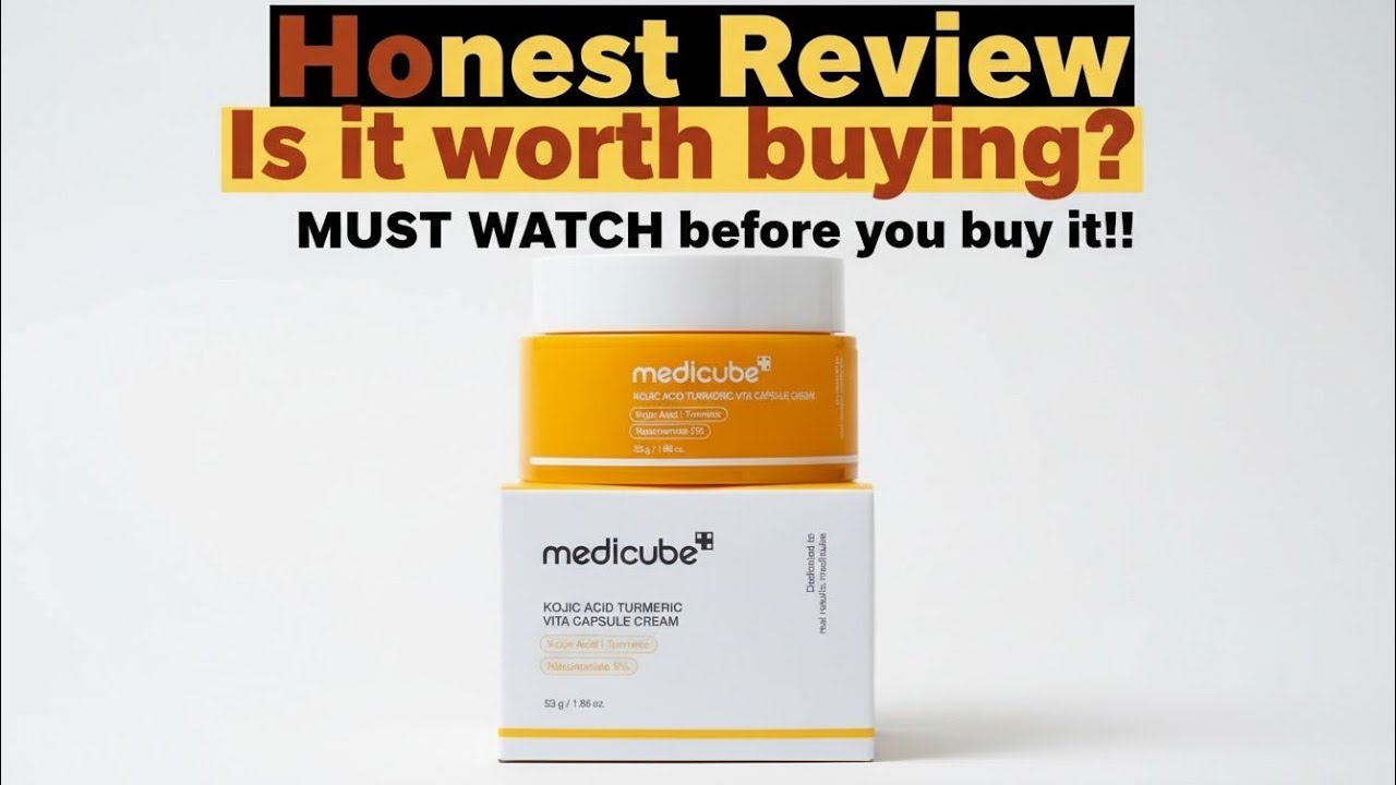 Miniatura da avaliação em vídeo de Clareador Facial Medicube Kojic Acid Turmeric Skincare
