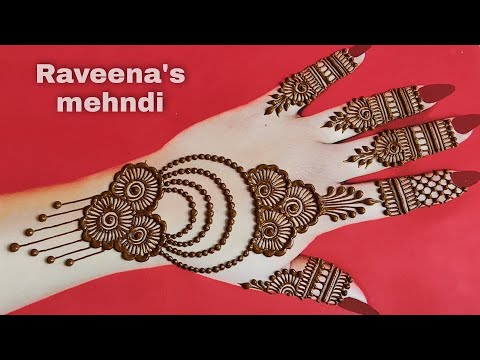 simple arabic mehndi design for beginner by raveena mehndi