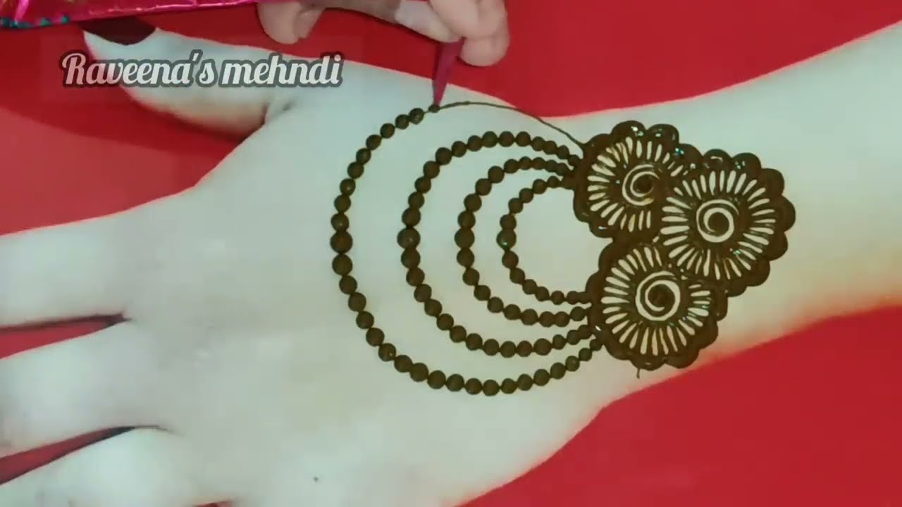 simple arabic mehndi design for beginner by raveena mehndi