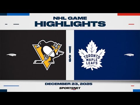 NHL Highlights | Penguins vs. Maple Leafs - December 23, 2025