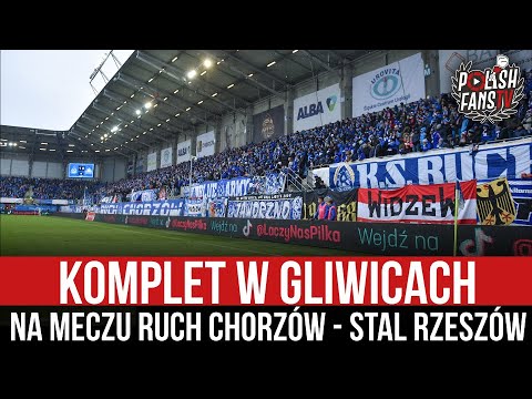 Komplet w Gliwicach na meczu Ruch Chorzów - Stal Rzeszów (26.02.2023 r.)